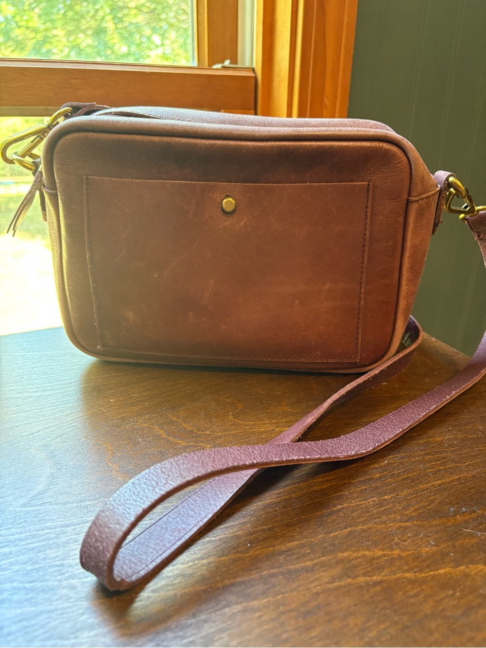 Madewell Brown Leather Messenger Crossbody